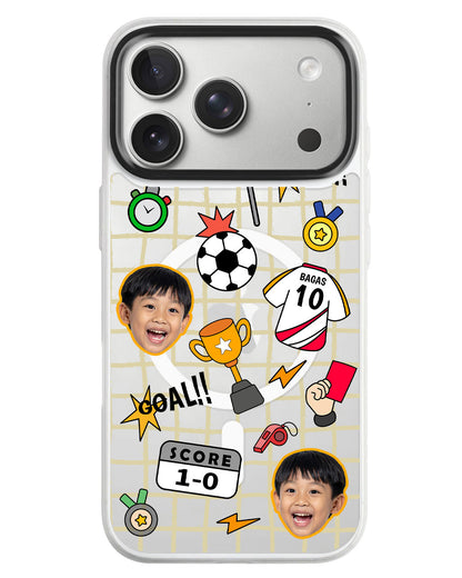 iPhone Rearguard MagSwap - Face Grid Soccer