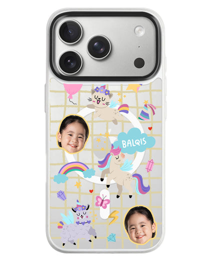 iPhone Rearguard MagSwap - Face Grid Unicorn