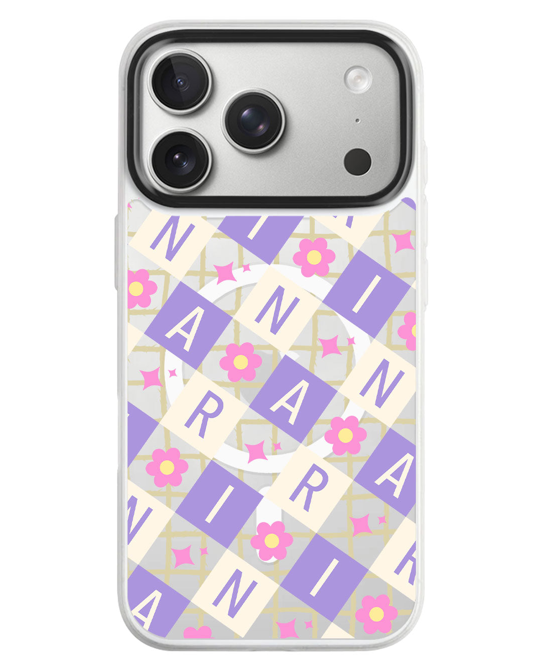 iPhone Rearguard MagSwap - Flower Grid Monogram 3.0