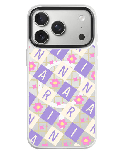 iPhone Rearguard MagSwap - Flower Grid Monogram 3.0