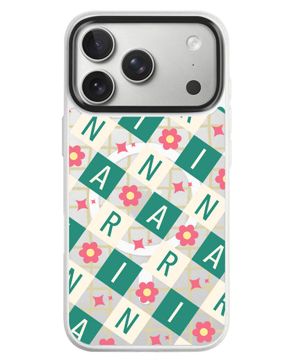 iPhone Rearguard MagSwap - Flower Grid Monogram 4.0