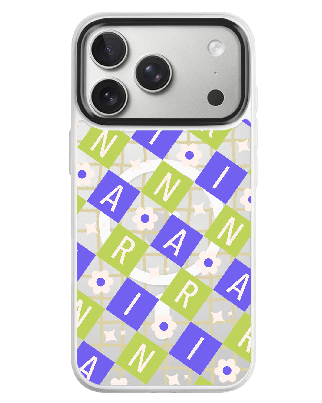 iPhone Rearguard MagSwap - Flower Grid Monogram 5.0