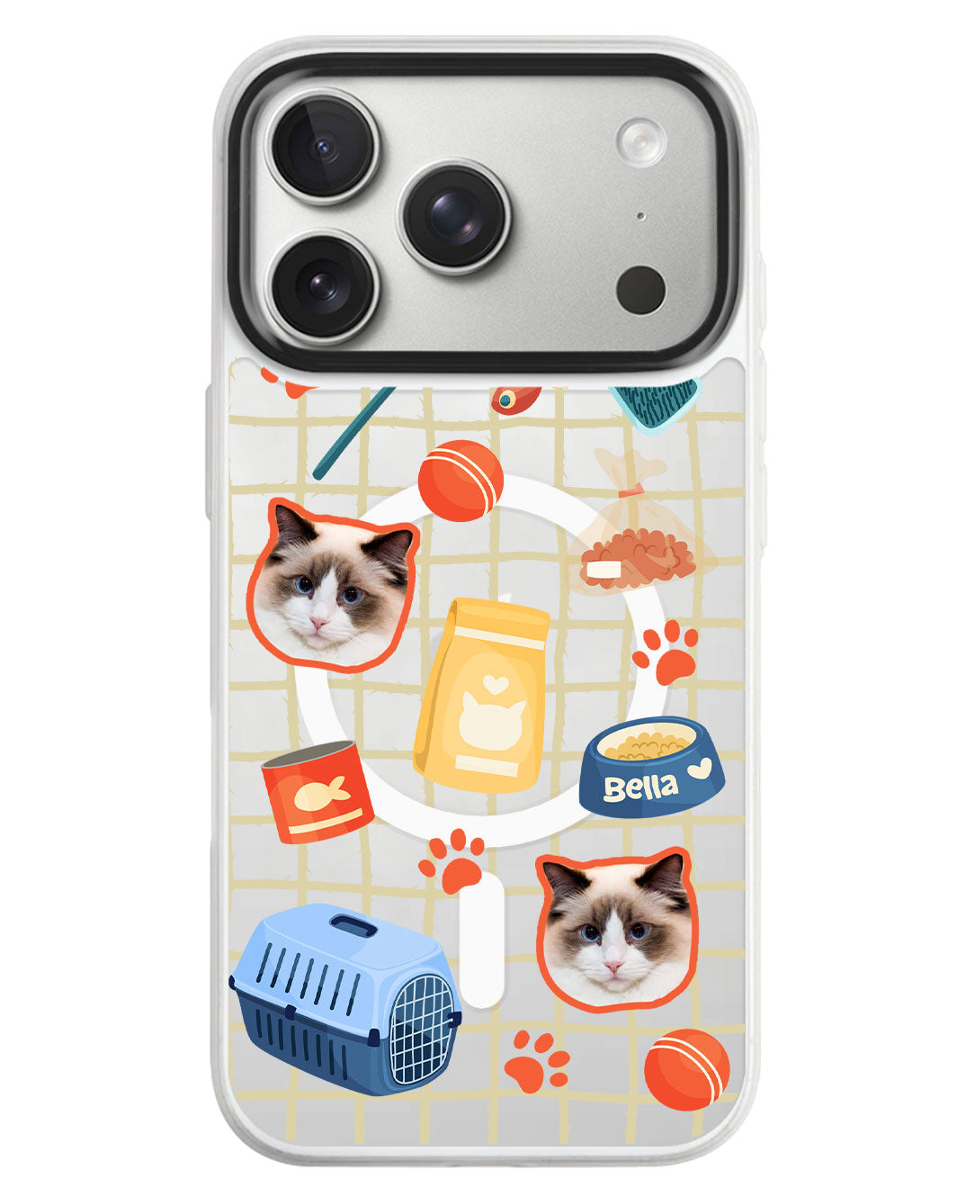iPhone Rearguard MagSwap - Pet Grid Kitty Adventures
