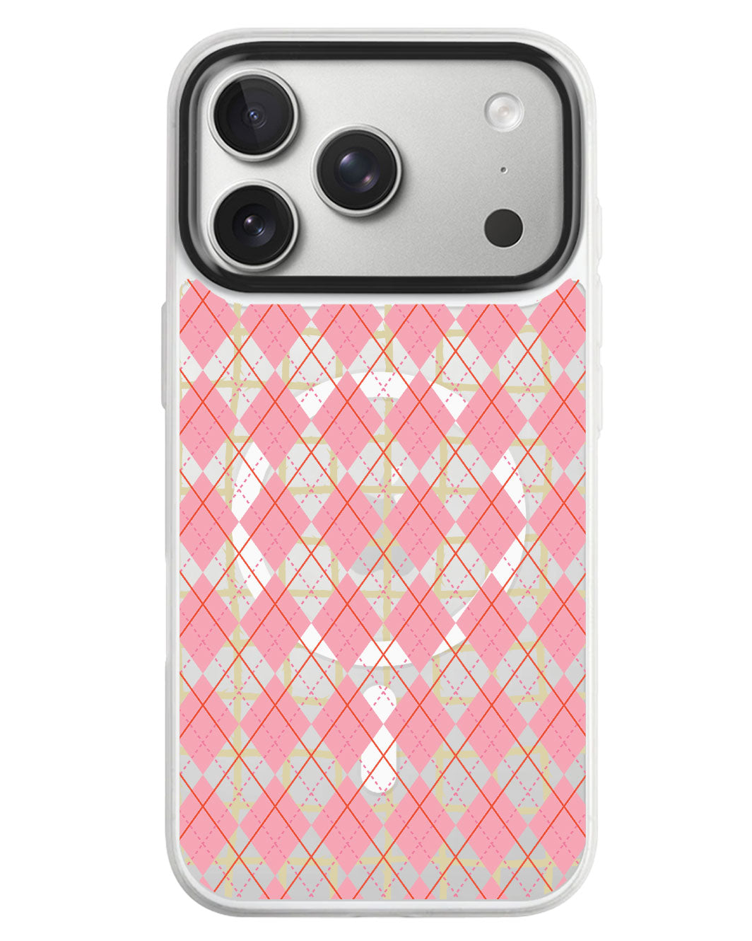 iPhone Rearguard MagSwap - Pink Argyle