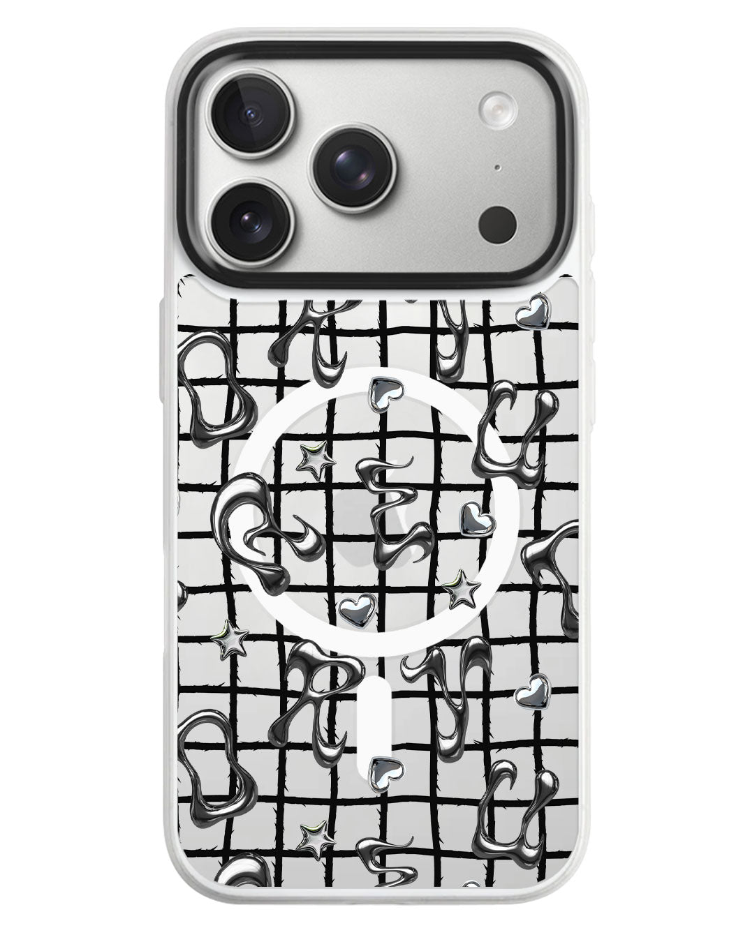 iPhone Rearguard MagSwap - Chrome Monogram 2.0