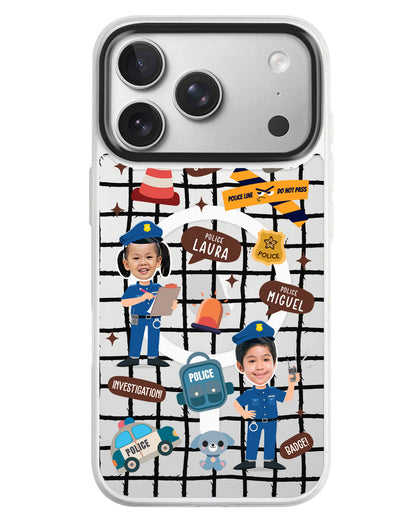 iPhone Rearguard MagSwap - Face Grid Dream Police