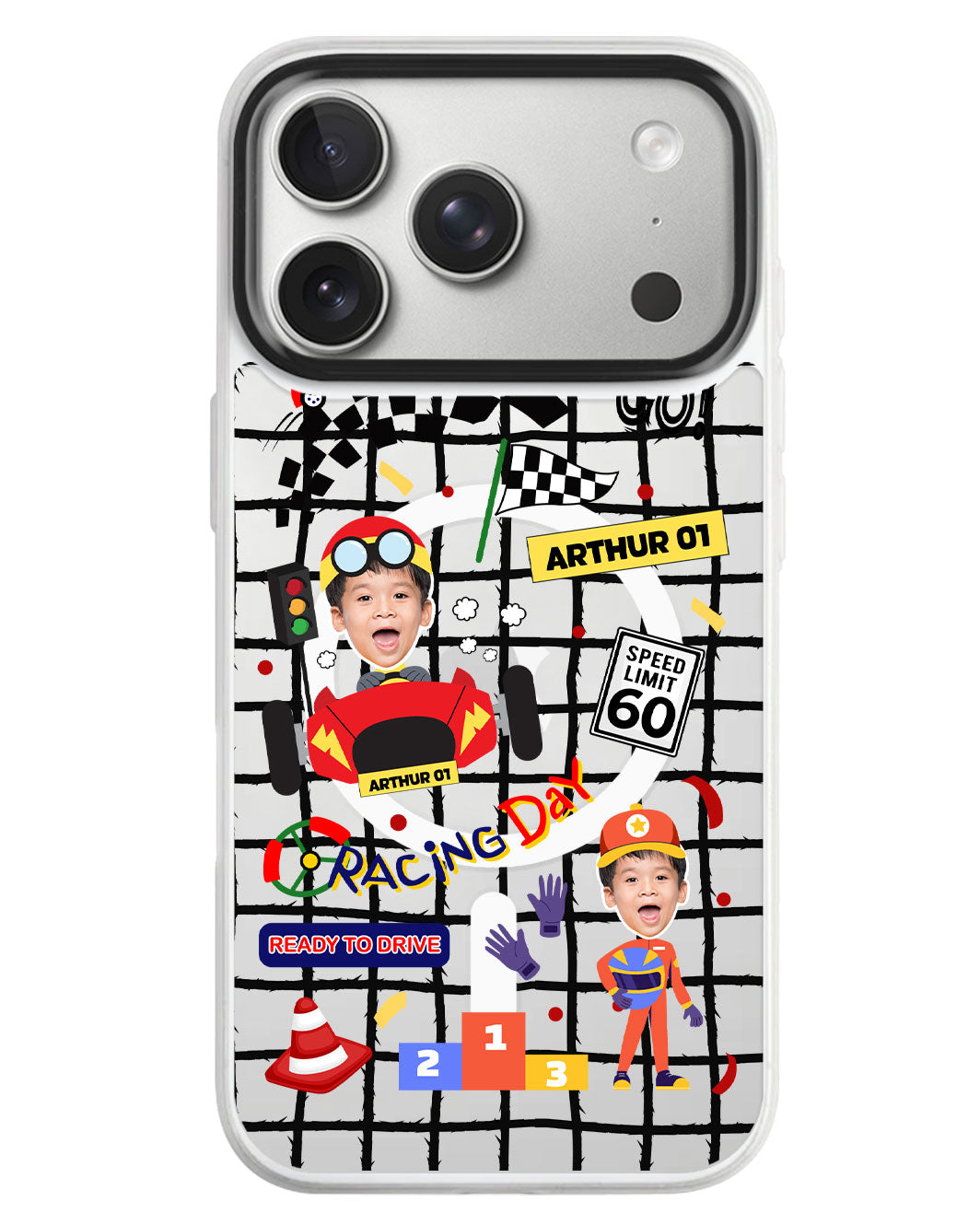 iPhone Rearguard MagSwap - Face Grid Dream Racer