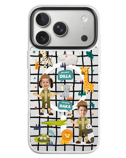 iPhone Rearguard MagSwap - Face Grid Dream Zoo Keeper