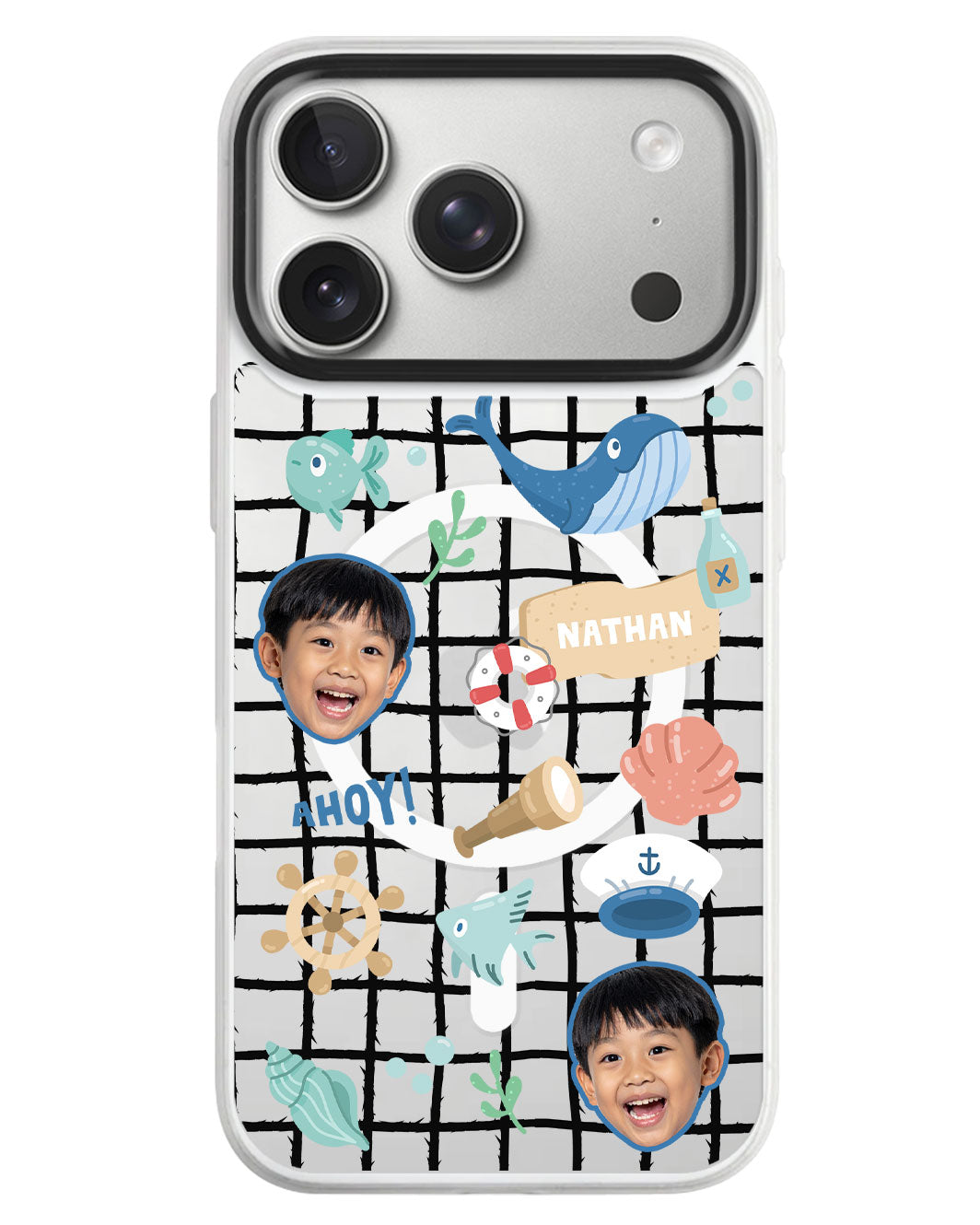 iPhone Rearguard MagSwap - Face Grid Sailor