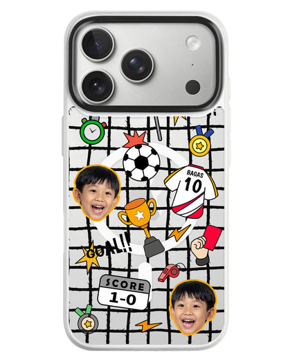 iPhone Rearguard MagSwap - Face Grid Soccer