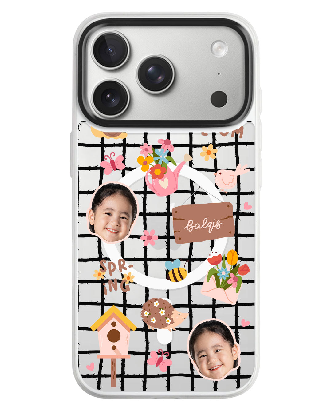 iPhone Rearguard MagSwap - Face Grid Spring Bloom