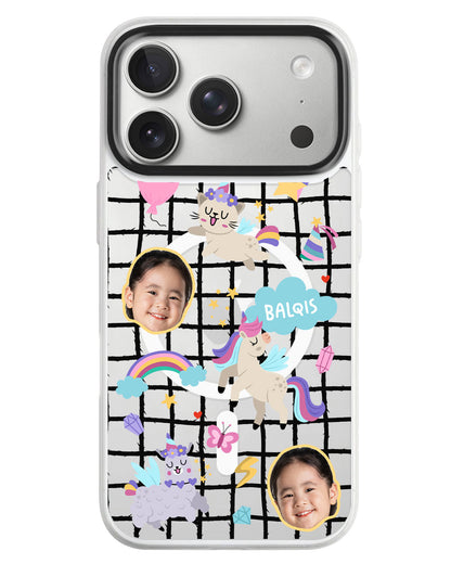 iPhone Rearguard MagSwap - Face Grid Unicorn