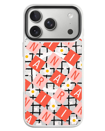 iPhone Rearguard MagSwap - Flower Grid Monogram 2.0