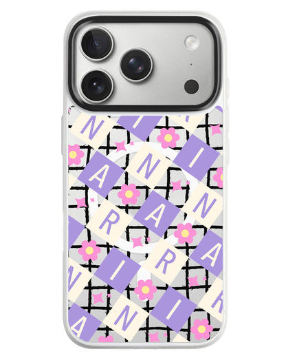 iPhone Rearguard MagSwap - Flower Grid Monogram 3.0
