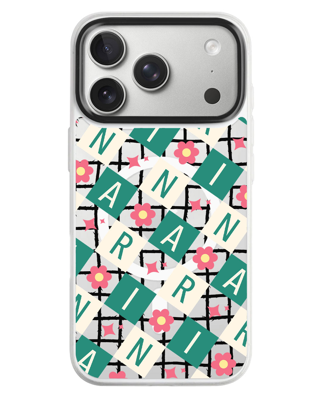 iPhone Rearguard MagSwap - Flower Grid Monogram 4.0