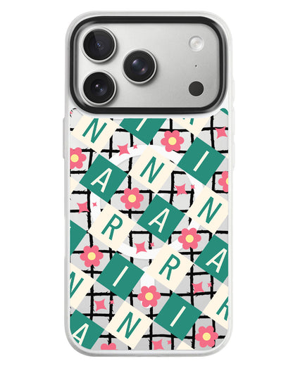 iPhone Rearguard MagSwap - Flower Grid Monogram 4.0
