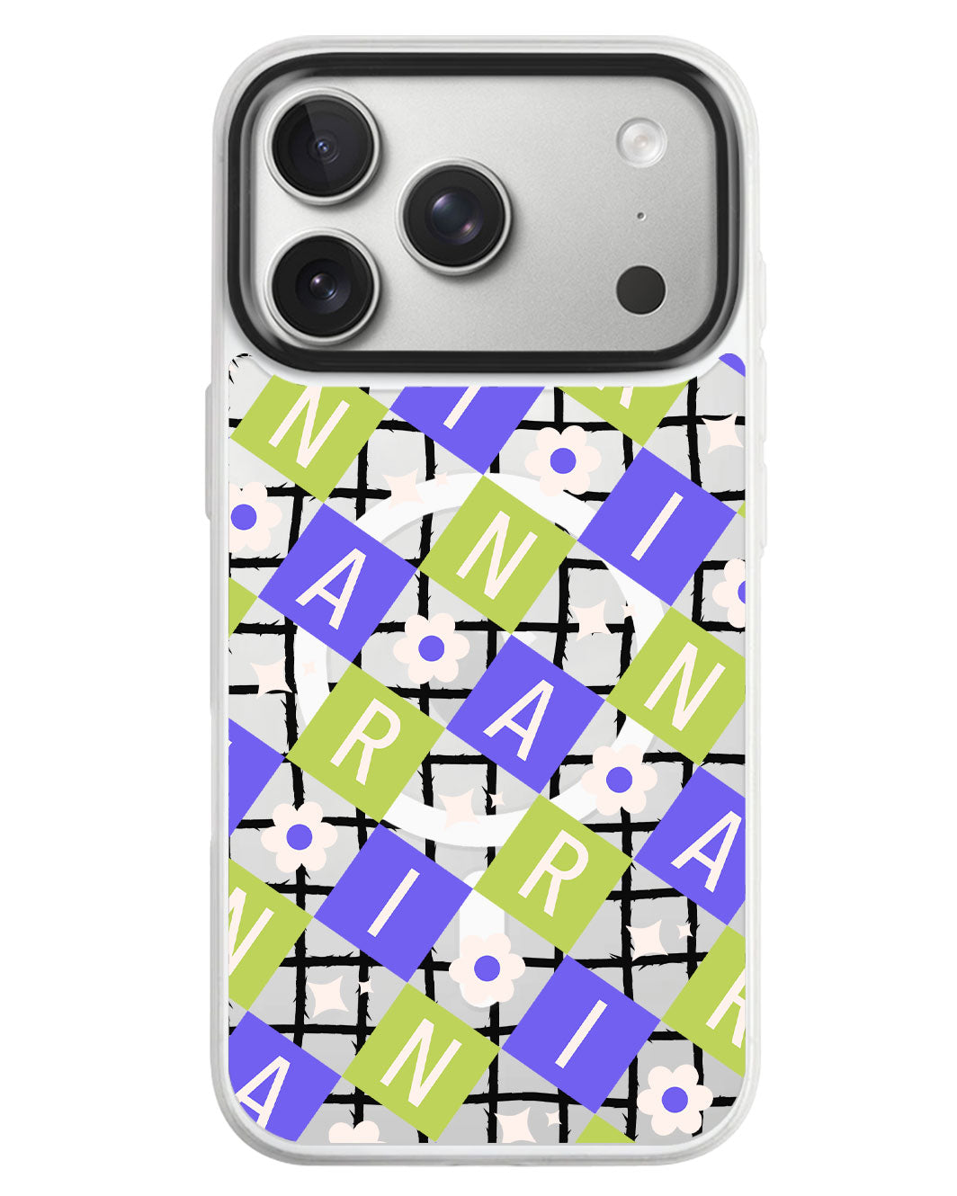 iPhone Rearguard MagSwap - Flower Grid Monogram 5.0