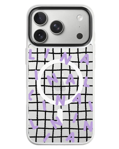 iPhone Rearguard MagSwap - Monogram 2.0 Ungu