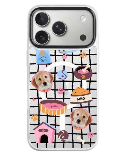iPhone Rearguard MagSwap - Pet Grid Puppy Cozy Day