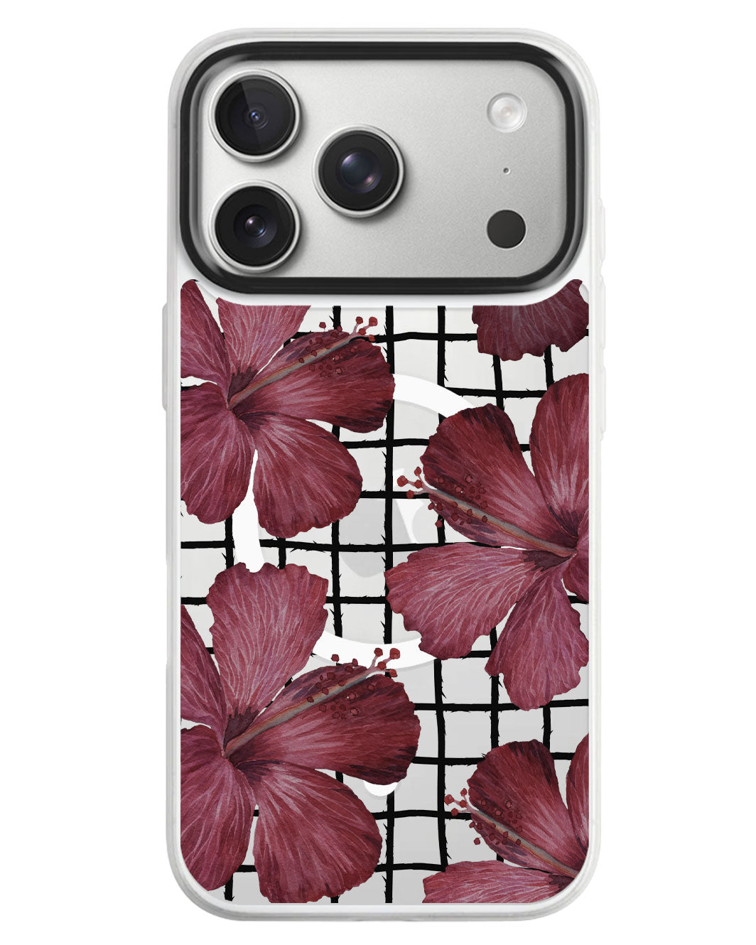 iPhone Rearguard MagSwap - Goth Hibiscus