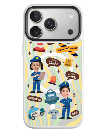 iPhone Rearguard MagSwap - Face Grid Dream Police