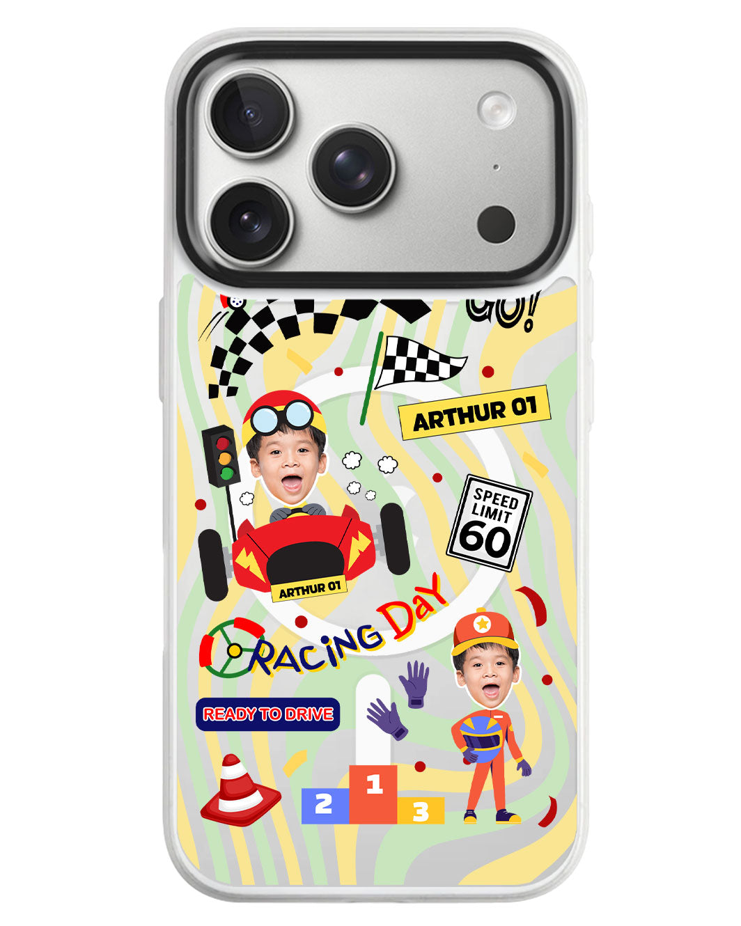 iPhone Rearguard MagSwap - Face Grid Dream Racer