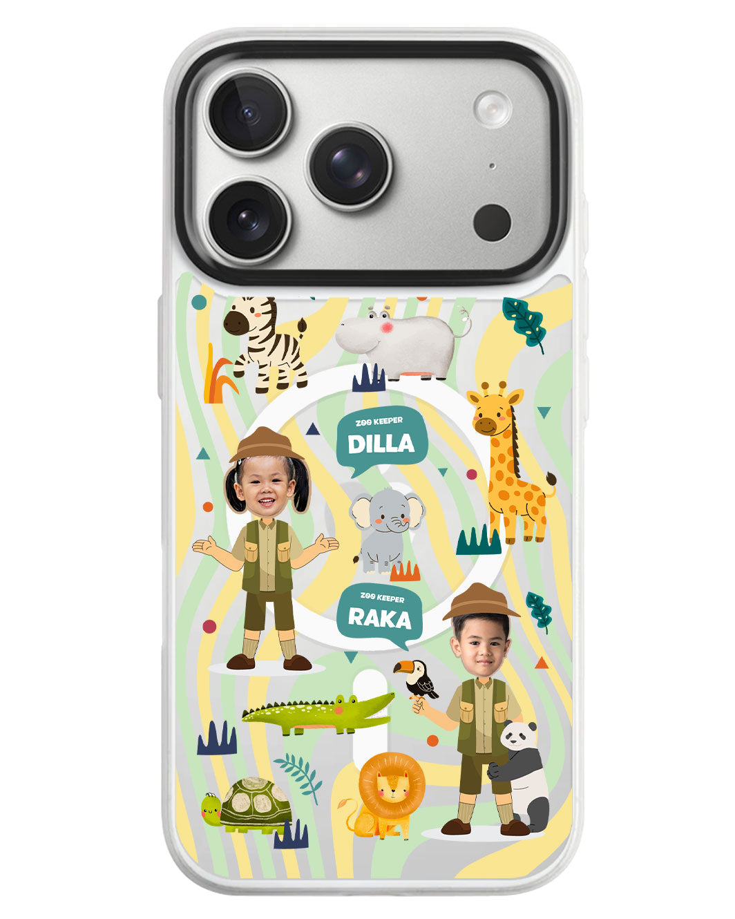 iPhone Rearguard MagSwap - Face Grid Dream Zoo Keeper