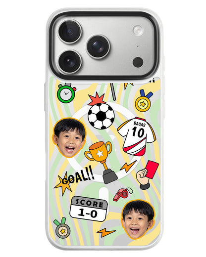 iPhone Rearguard MagSwap - Face Grid Soccer