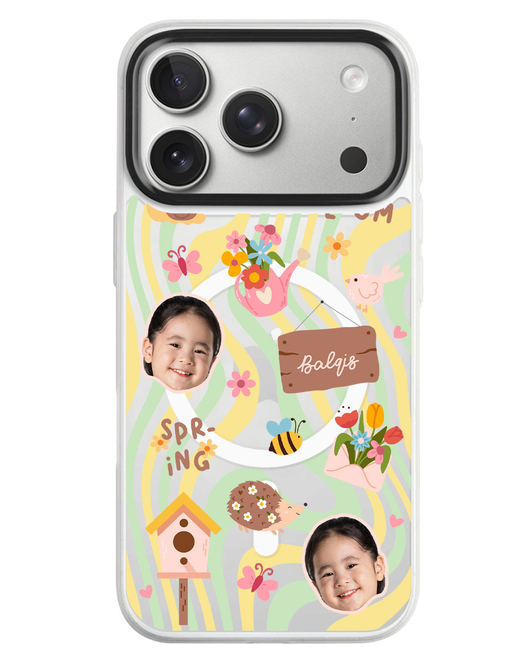 iPhone Rearguard MagSwap - Face Grid Spring Bloom