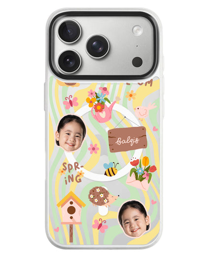 iPhone Rearguard MagSwap - Face Grid Spring Bloom
