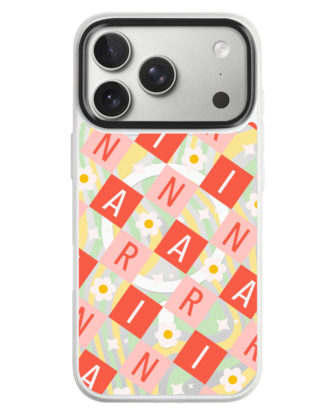 iPhone Rearguard MagSwap - Flower Grid Monogram 2.0