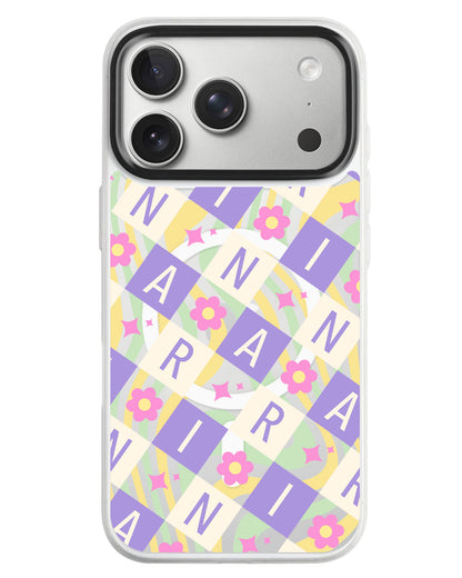iPhone Rearguard MagSwap - Flower Grid Monogram 3.0