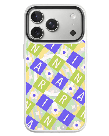 iPhone Rearguard MagSwap - Flower Grid Monogram 5.0