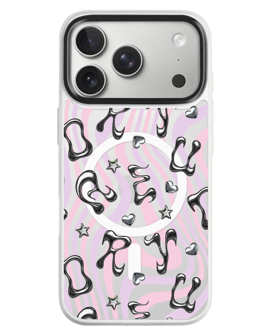 iPhone Rearguard MagSwap - Chrome Monogram 2.0