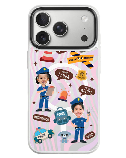 iPhone Rearguard MagSwap - Face Grid Dream Police
