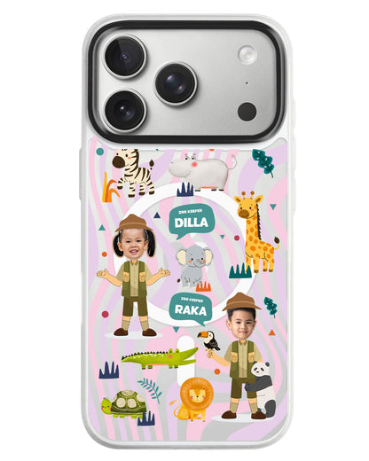 iPhone Rearguard MagSwap - Face Grid Dream Zoo Keeper