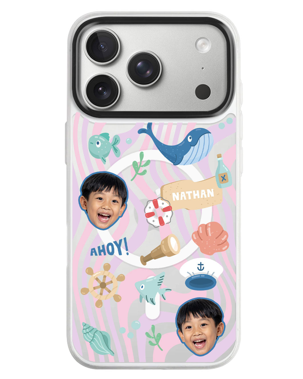 iPhone Rearguard MagSwap - Face Grid Sailor