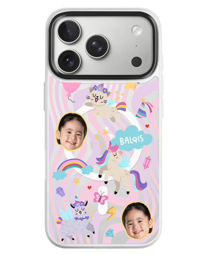 iPhone Rearguard MagSwap - Face Grid Unicorn