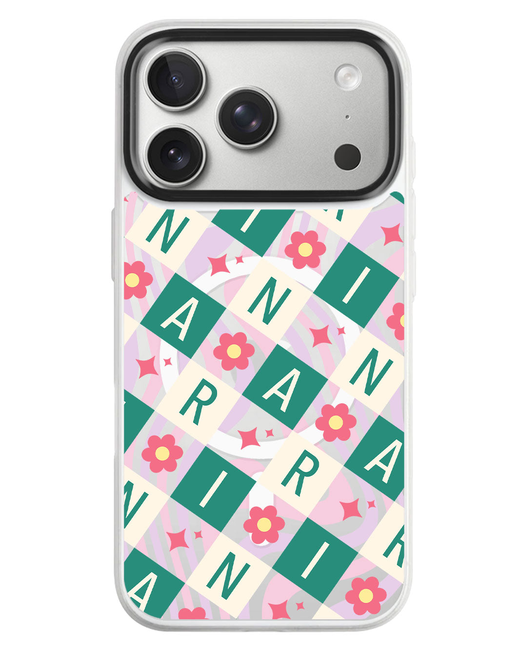 iPhone Rearguard MagSwap - Flower Grid Monogram 4.0
