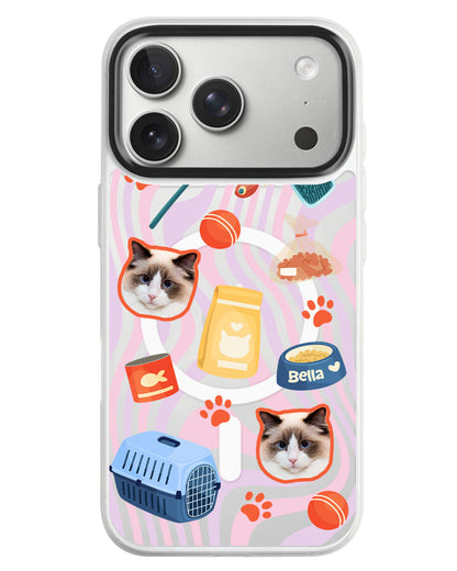 iPhone Rearguard MagSwap - Pet Grid Kitty Adventures
