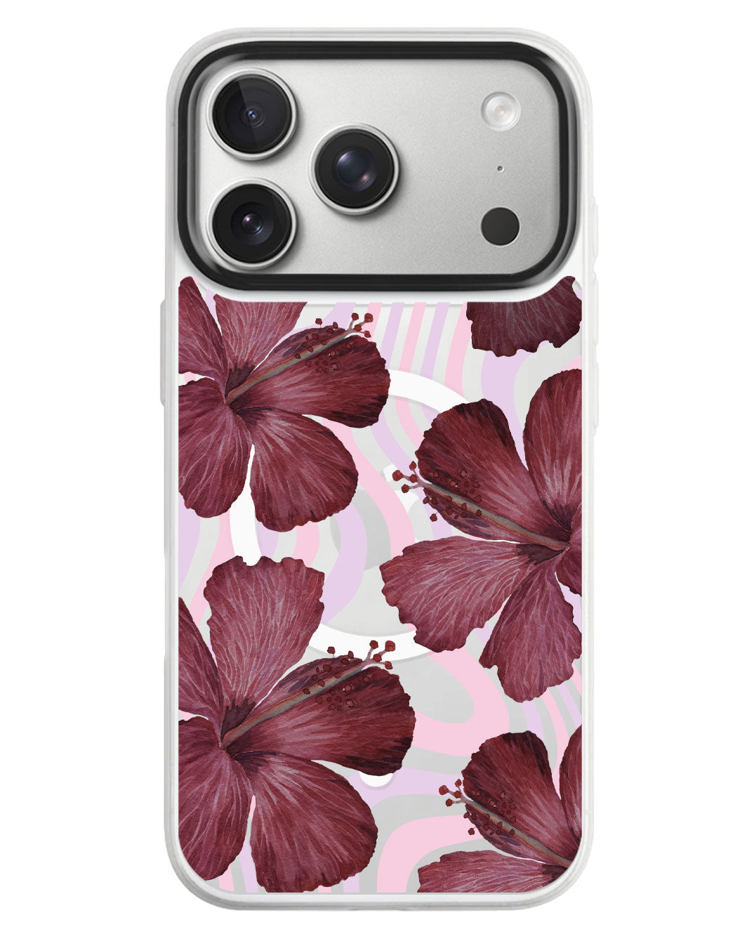 iPhone Rearguard MagSwap - Goth Hibiscus