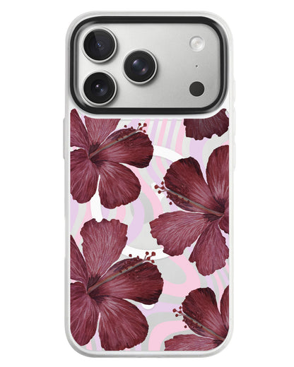iPhone Rearguard MagSwap - Goth Hibiscus