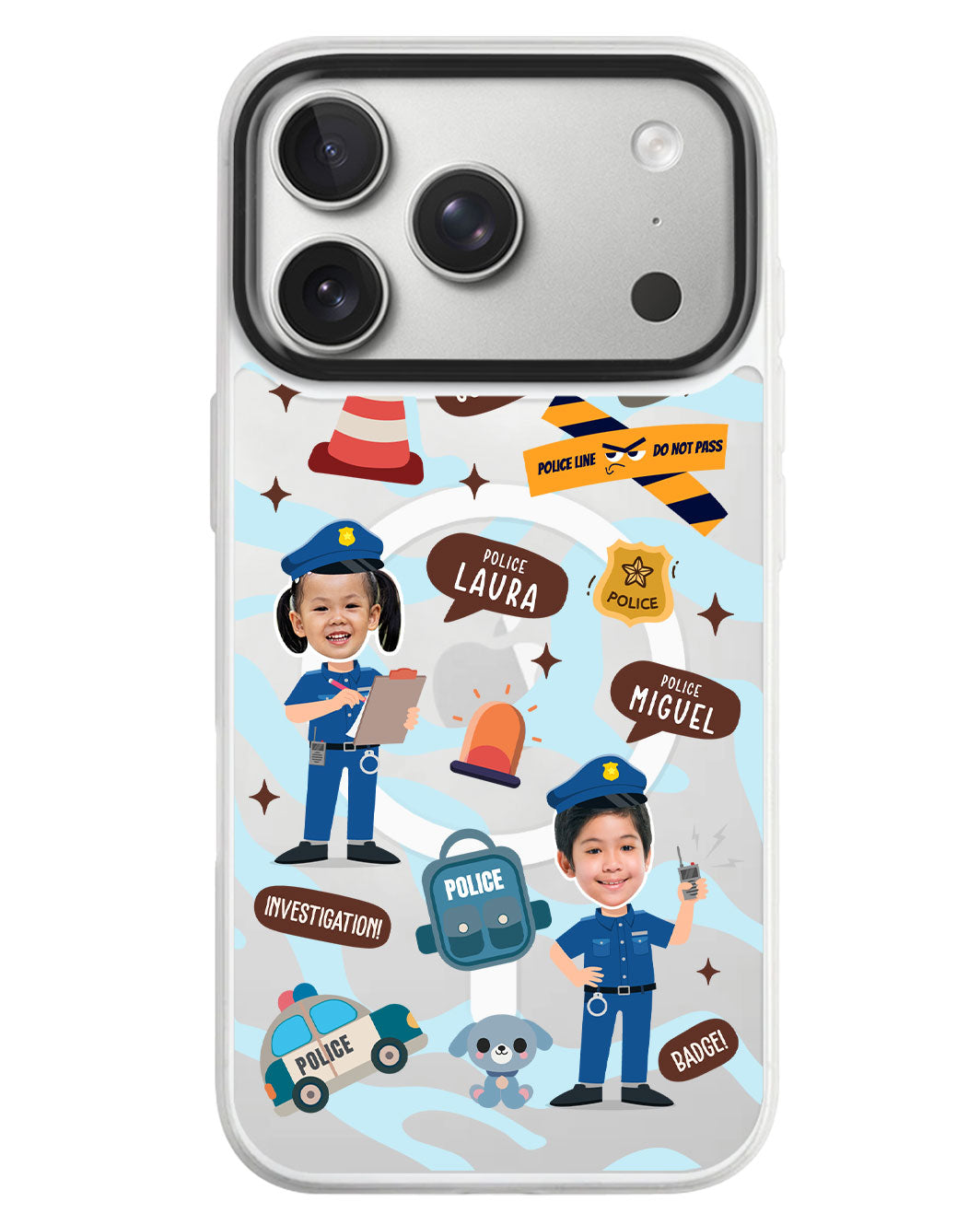 iPhone Rearguard MagSwap - Face Grid Dream Police