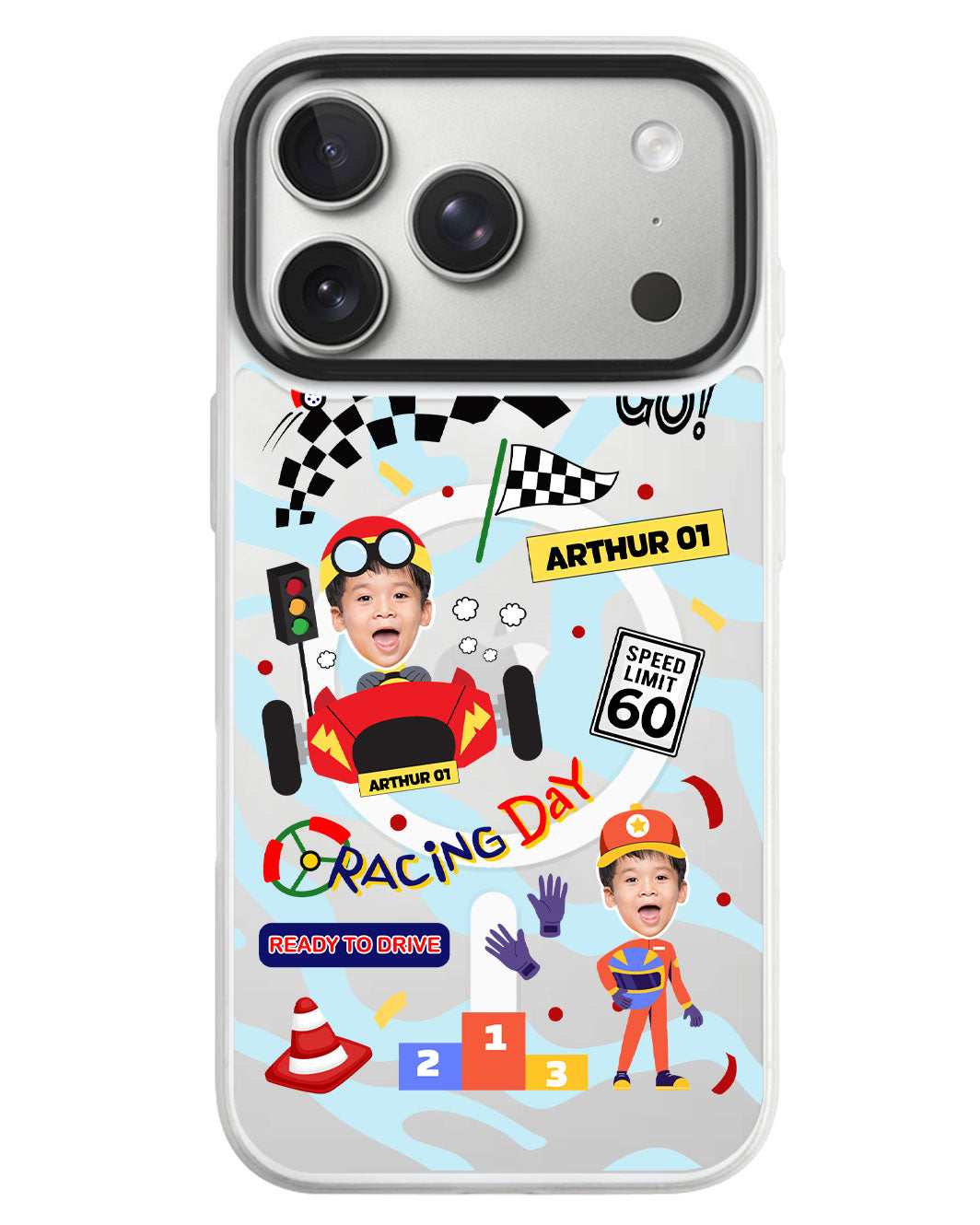 iPhone Rearguard MagSwap - Face Grid Dream Racer