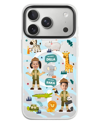 iPhone Rearguard MagSwap - Face Grid Dream Zoo Keeper