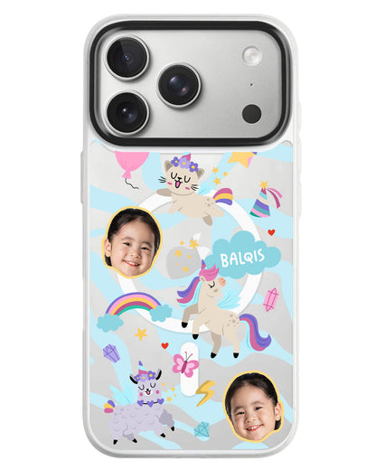 iPhone Rearguard MagSwap - Face Grid Unicorn