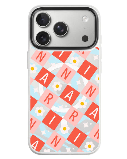 iPhone Rearguard MagSwap - Flower Grid Monogram 2.0