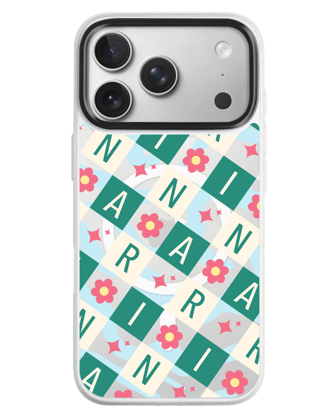 iPhone Rearguard MagSwap - Flower Grid Monogram 4.0