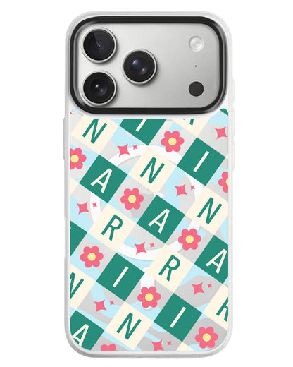 iPhone Rearguard MagSwap - Flower Grid Monogram 4.0