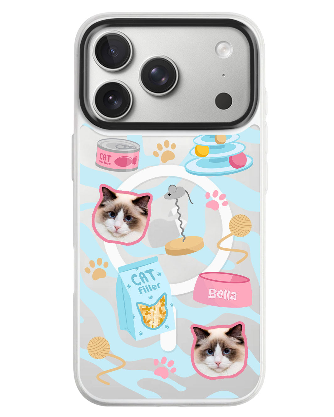 iPhone Rearguard MagSwap - Pet Grid Kitty Playtime